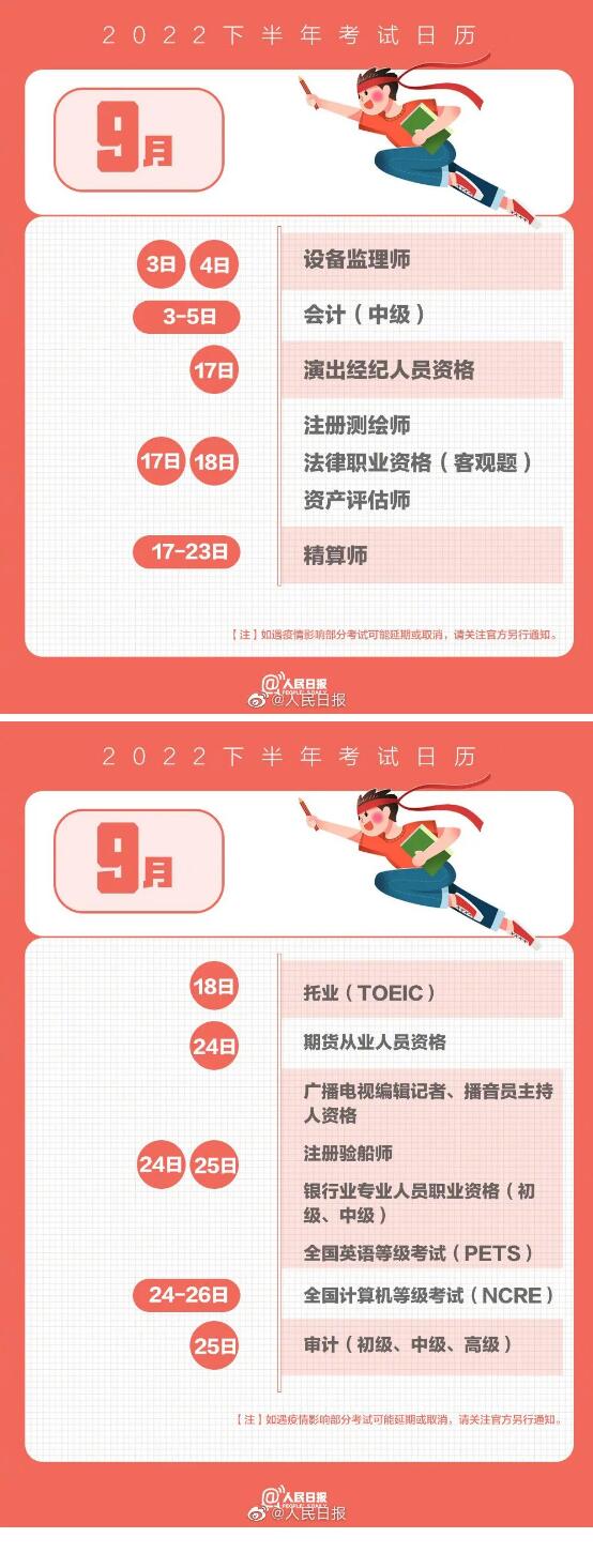 2022下半年考證日歷來啦，哪一種適合你上海職稱落戶？