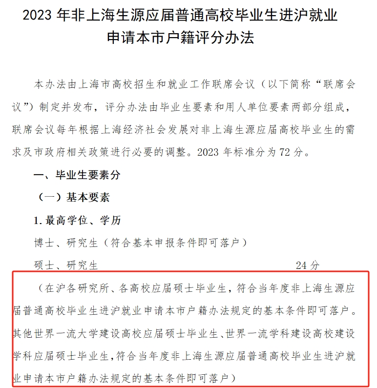 全國(guó)42所高校應(yīng)屆碩士/本科畢業(yè)生可直接落戶上海！