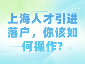 上海人才引進落戶，你該如何操作？